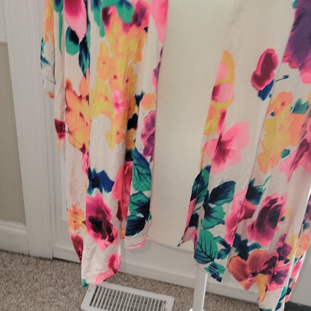 Someday Blush Floral Open Cardigan - Multicolor - Picture 6 of 6